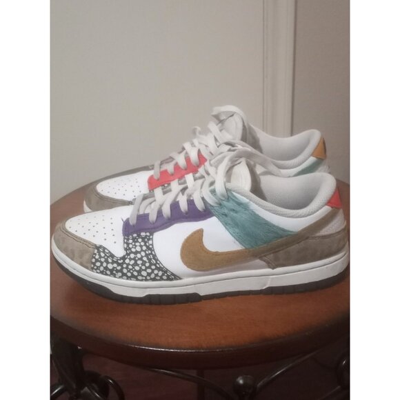Nike Dunk Low Safari Mix Women's Size 6 Low Top Shoes Sneakers DN3866-100 - Picture 8 of 13